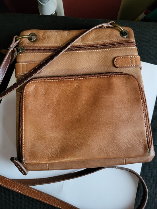 Fossil Handbags - Fossil Brown Leather Crossbody Bag - Adjustable Strap